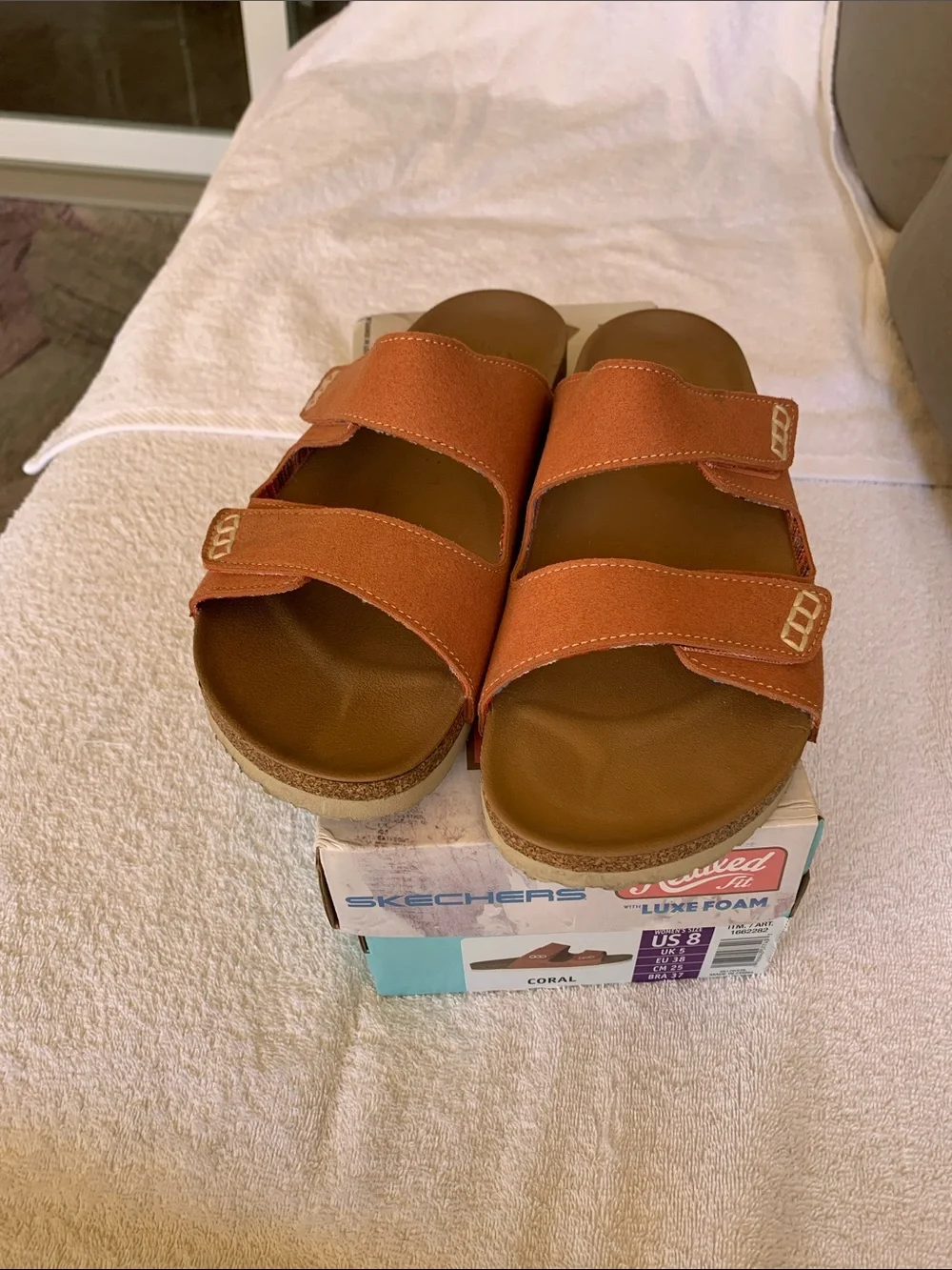Skechers Women’s Coral Double-Strap Slide Sandal